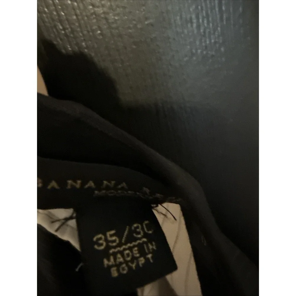 Banana Republic Tailored Fit Wool Dress Pants Men's 35x30‎ Gray Striped Charcoal